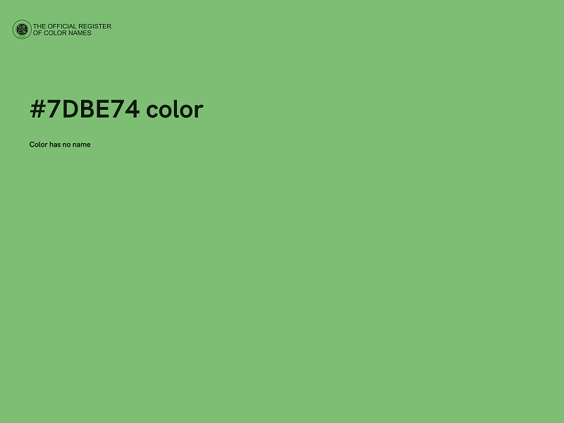 #7DBE74 color image