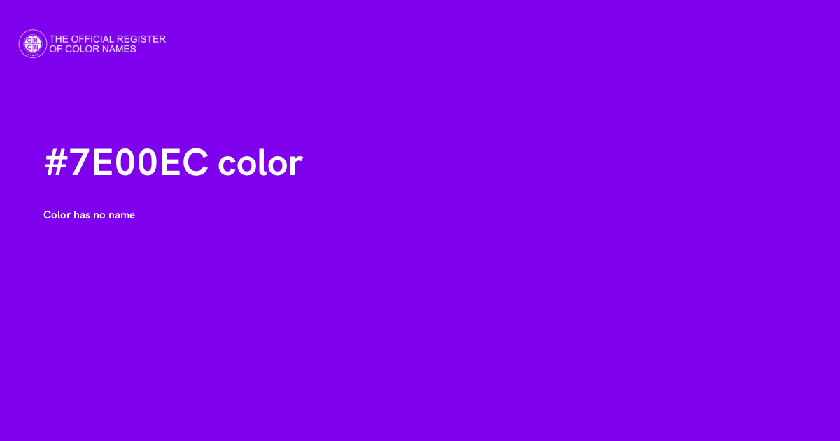 Neon Grape color - #7E00EC - The Official Register of Color Names
