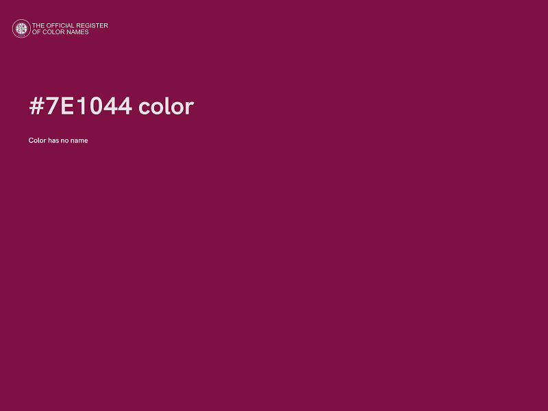 #7E1044 color image