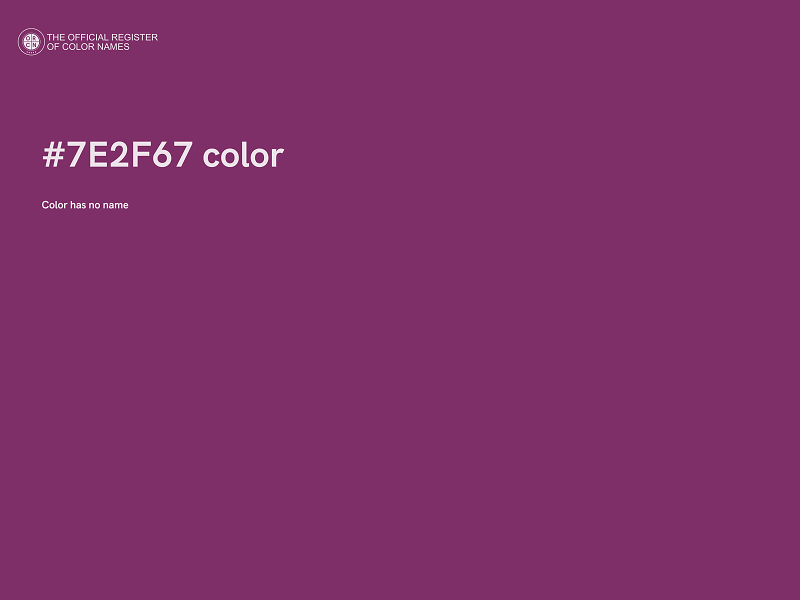 #7E2F67 color image