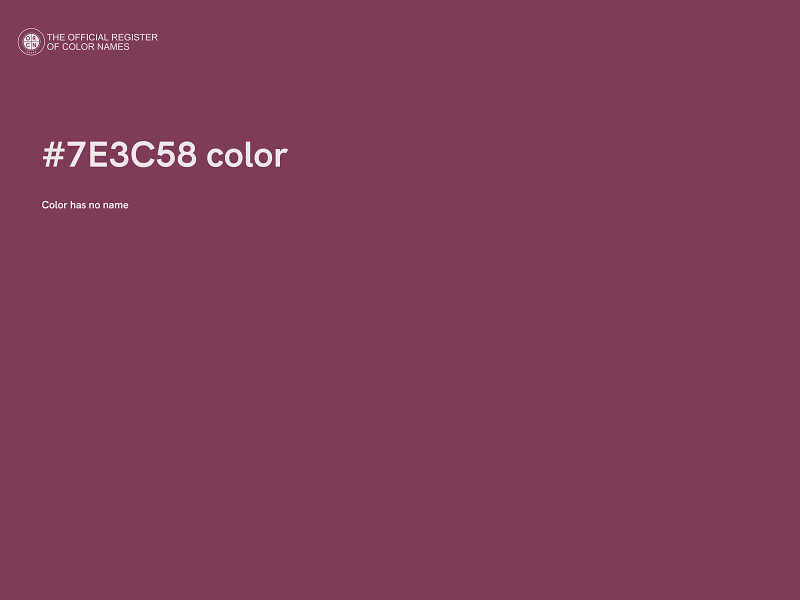 #7E3C58 color image