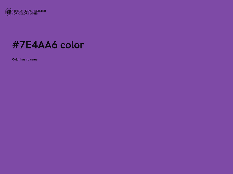 #7E4AA6 color image