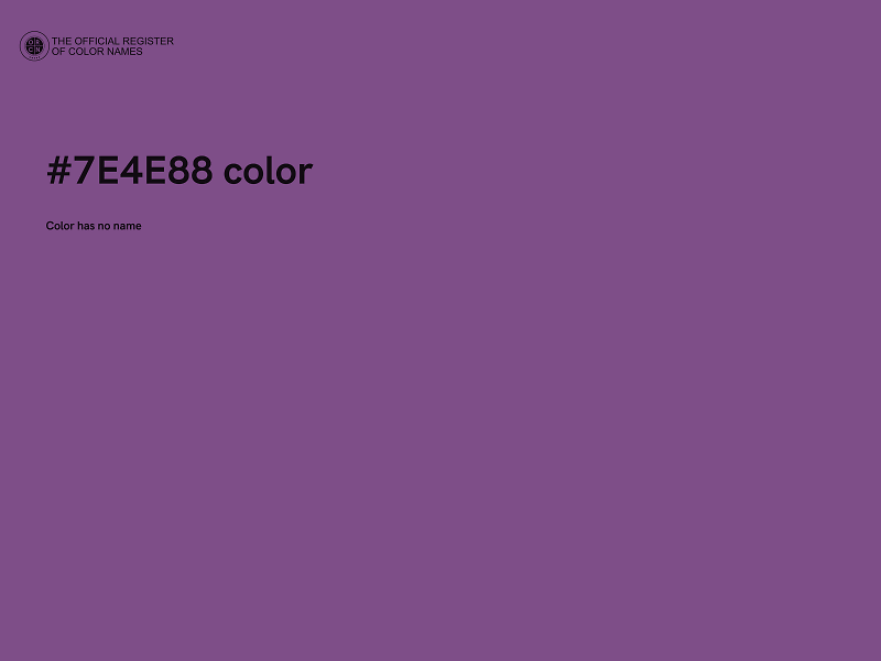 #7E4E88 color image