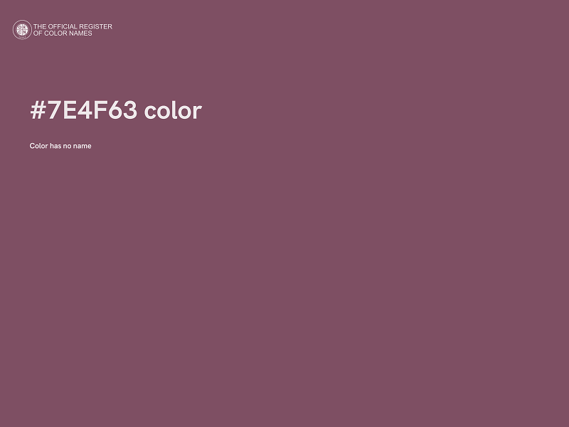 #7E4F63 color image