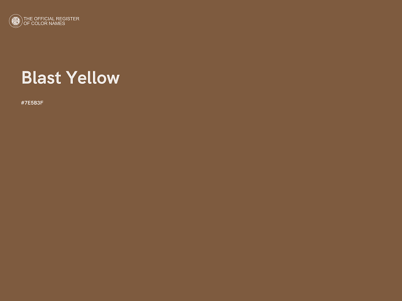 #7E5B3F - Blast Yellow color image