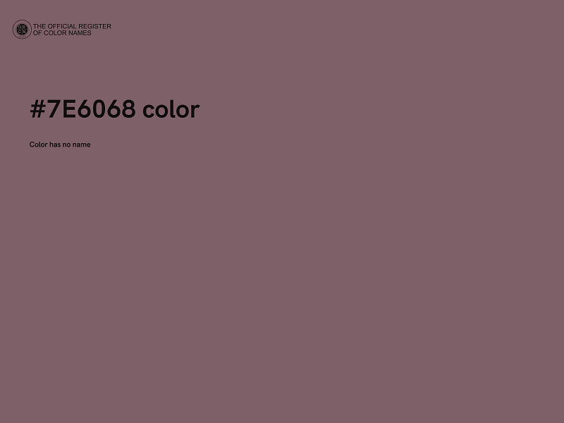 #7E6068 color image