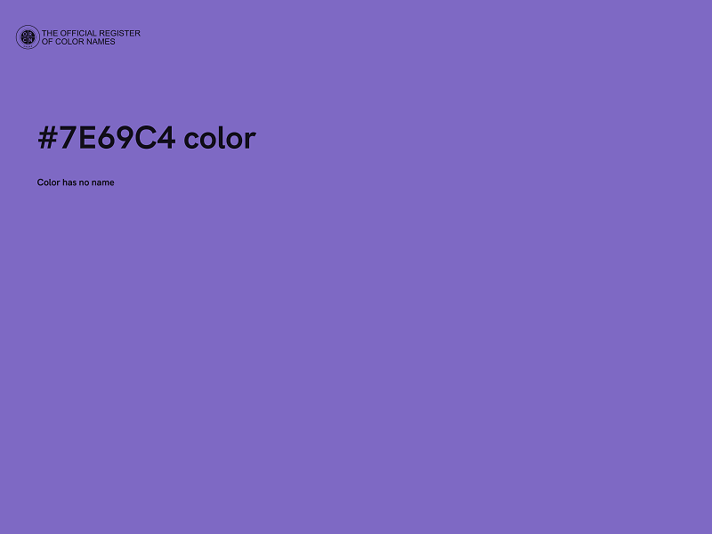 #7E69C4 color image