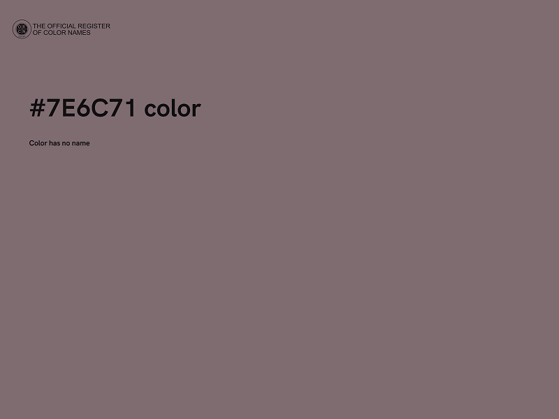 #7E6C71 color image