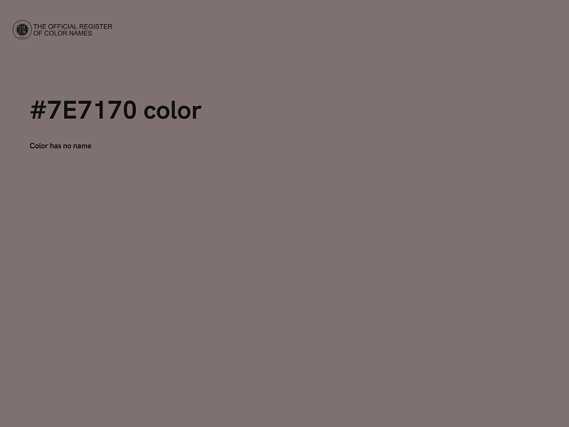 #7E7170 color image