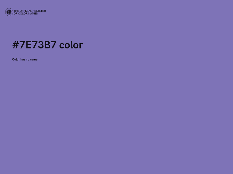 #7E73B7 color image