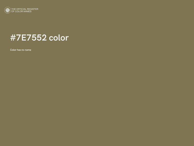 #7E7552 color image