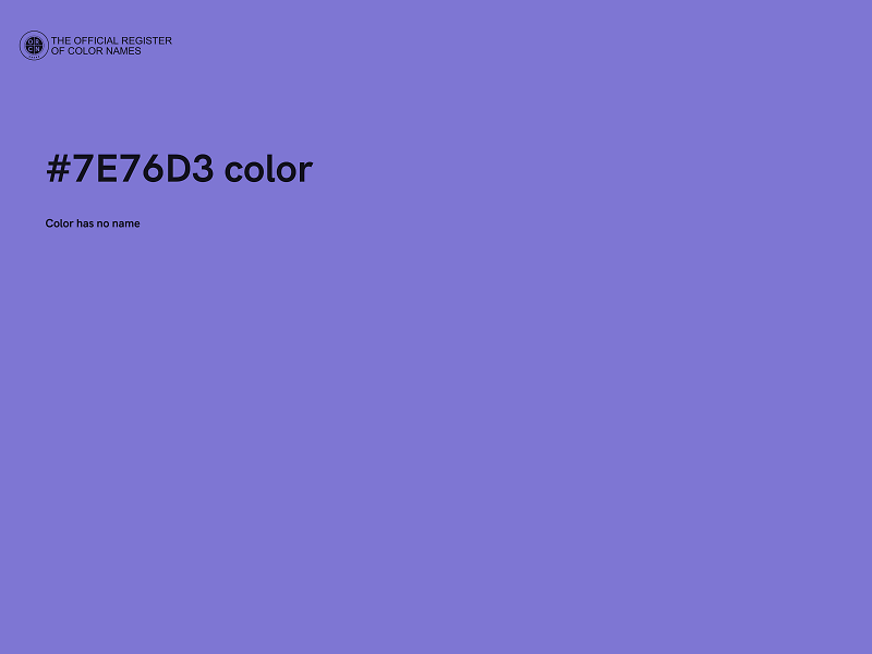 #7E76D3 color image