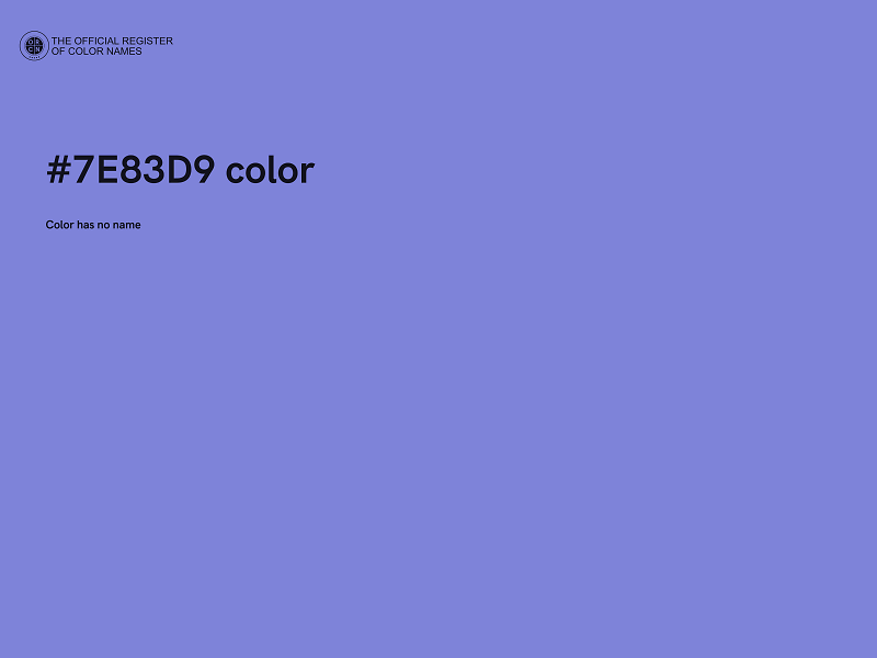 #7E83D9 color image