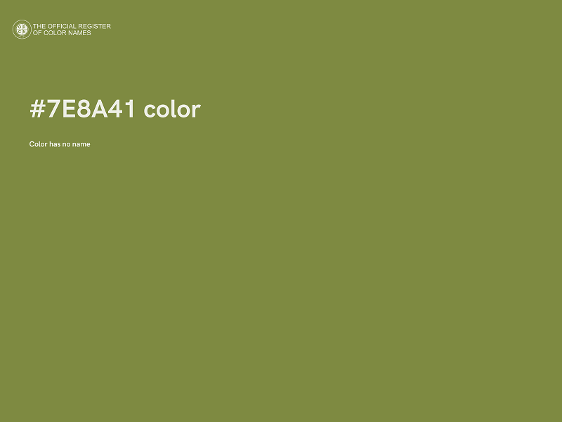 #7E8A41 color image