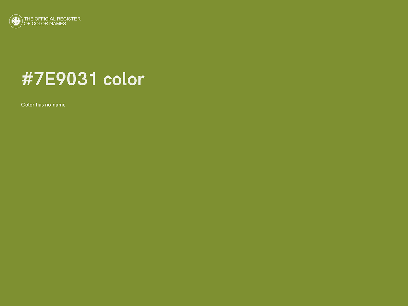 #7E9031 color image