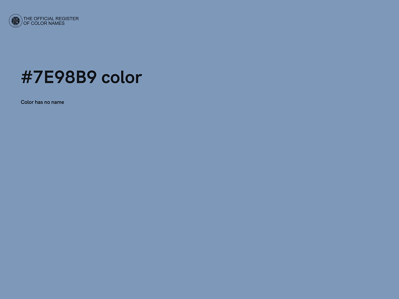 #7E98B9 color image