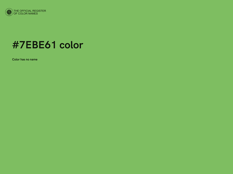 #7EBE61 color image