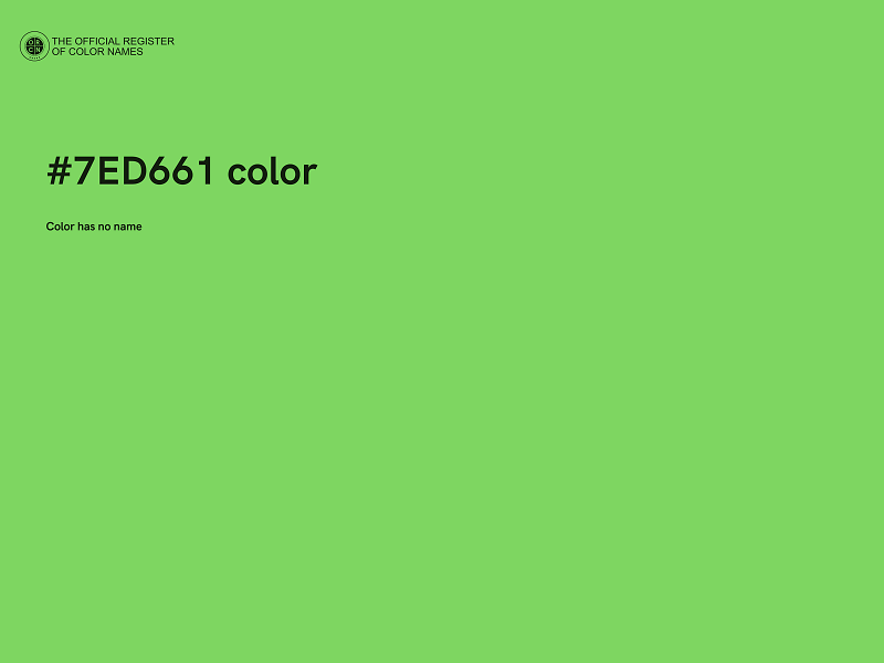 #7ED661 color image