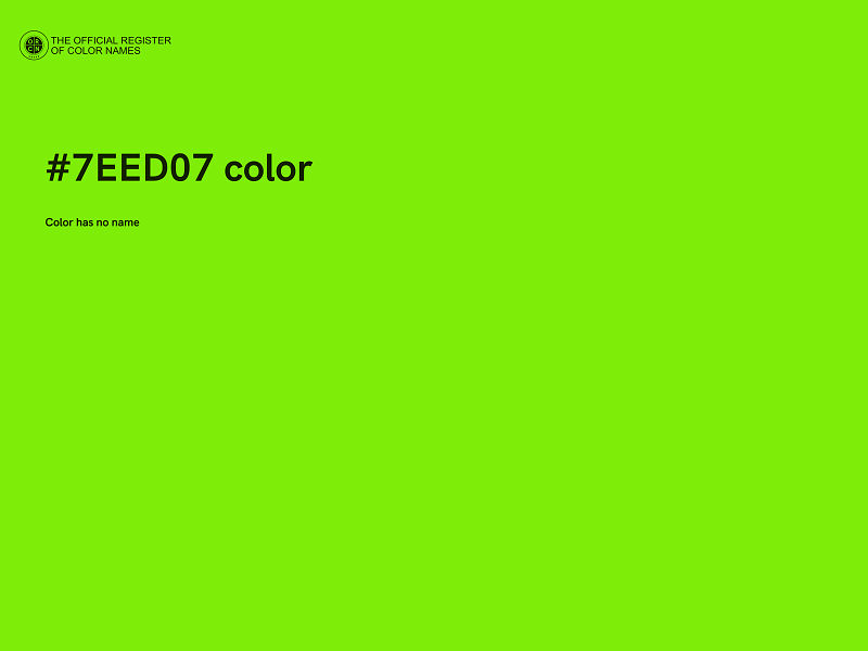 #7EED07 color image