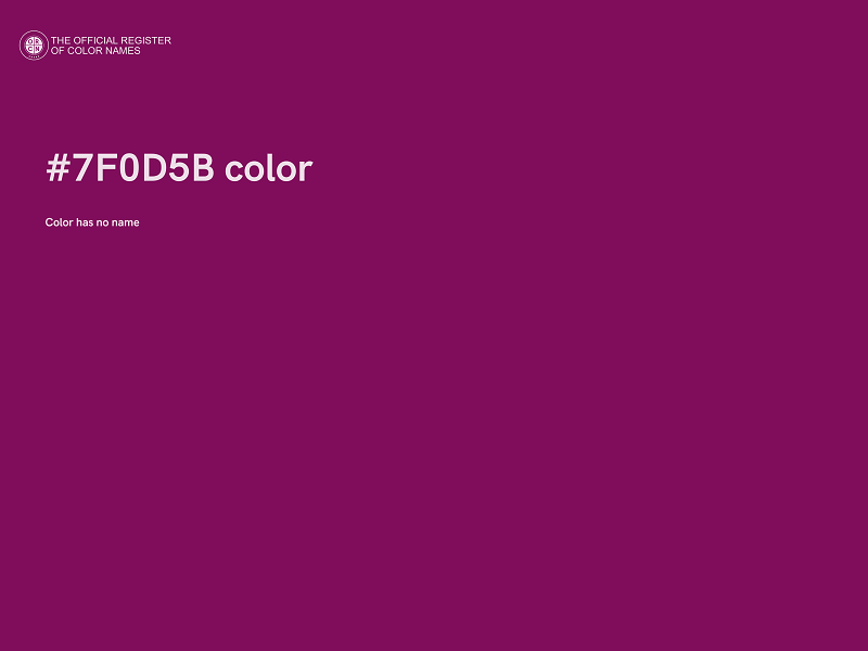 #7F0D5B color image