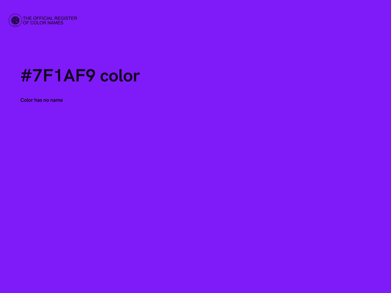 #7F1AF9 color image