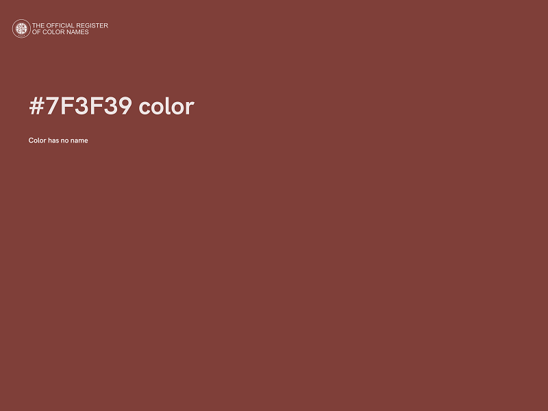 #7F3F39 color image