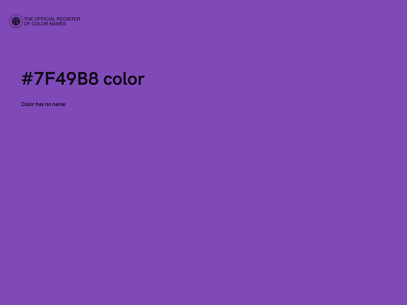 #7F49B8 color image