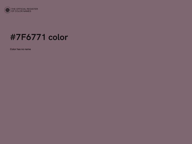 #7F6771 color image