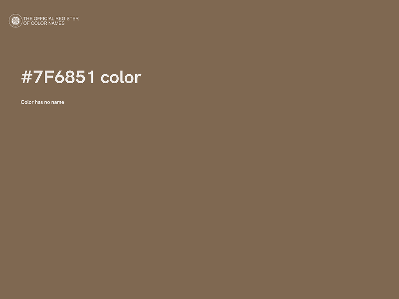 #7F6851 color image