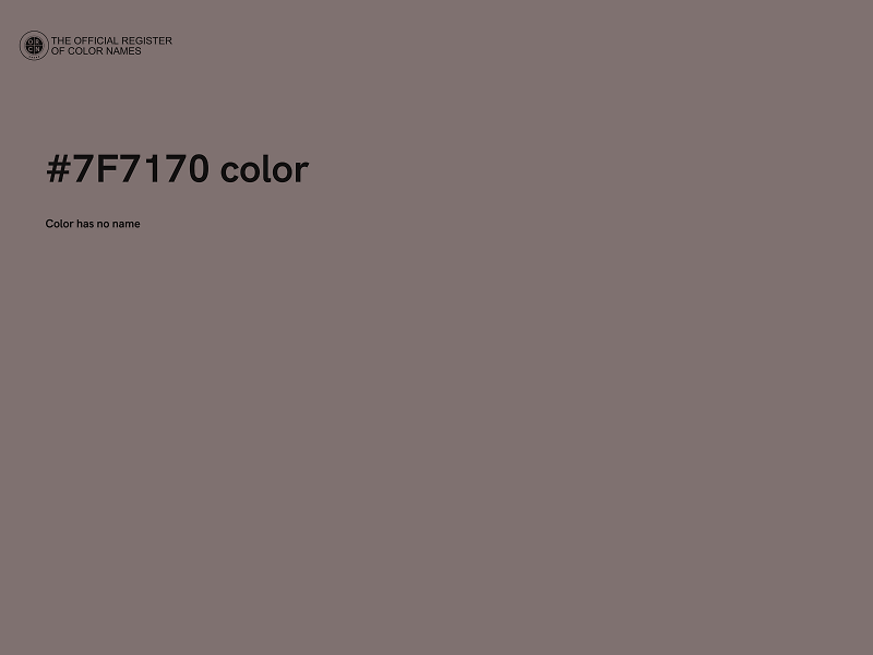 #7F7170 color image