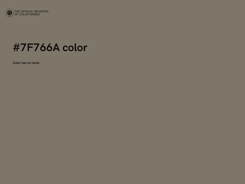 #7F766A color image