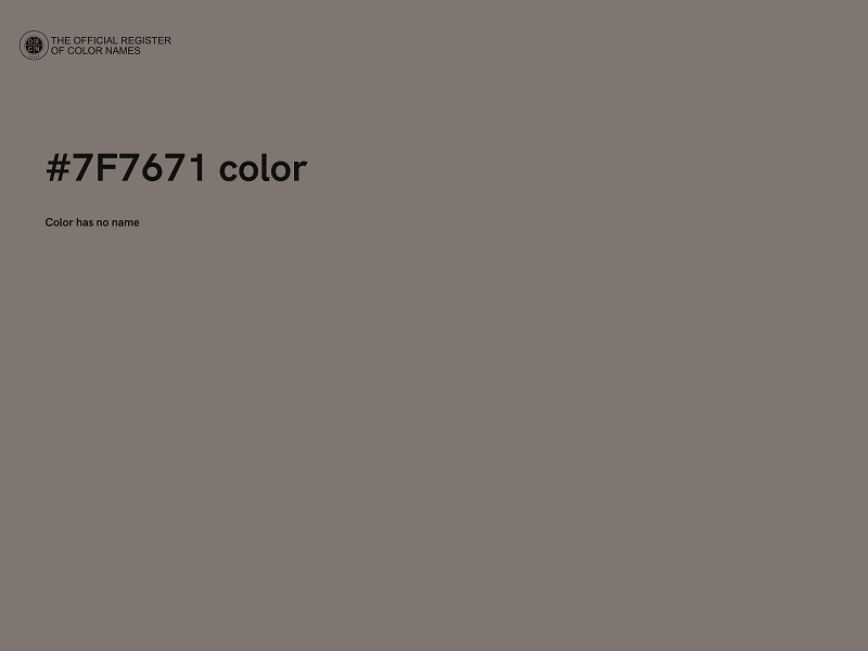 #7F7671 color image