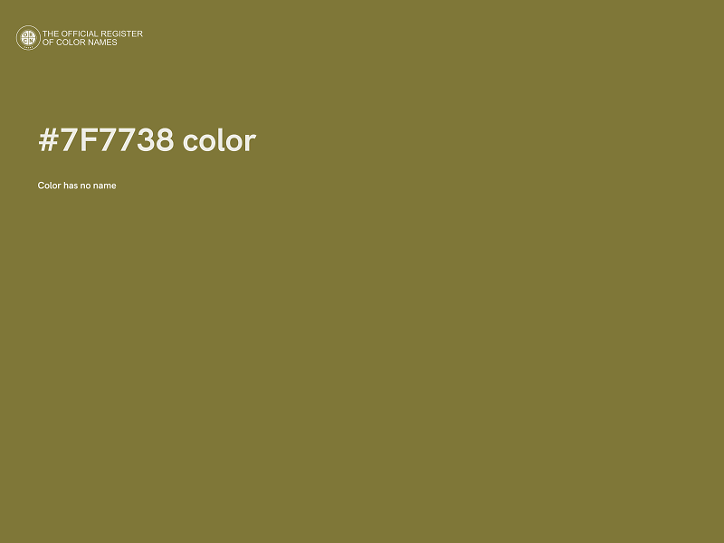 #7F7738 color image