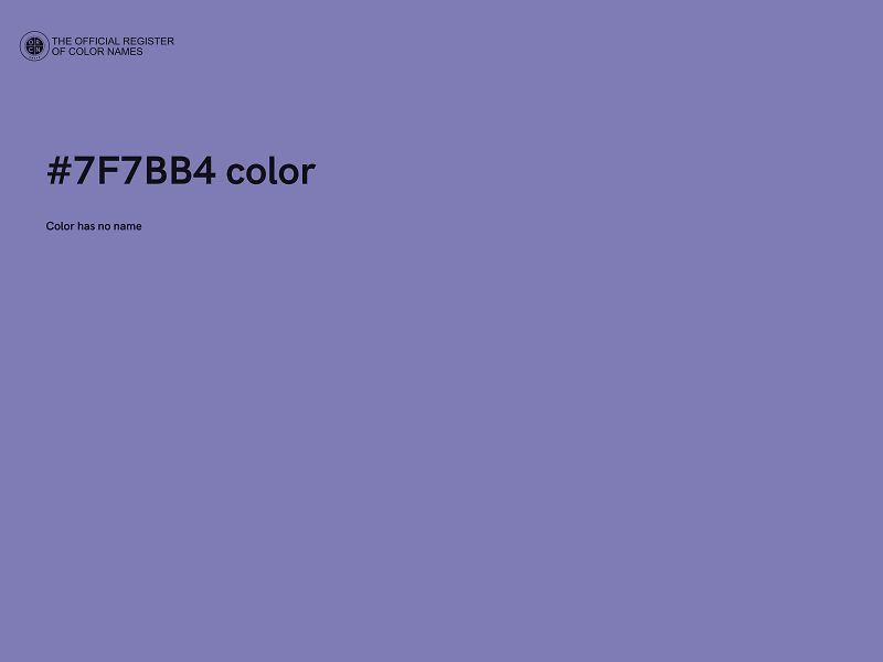 #7F7BB4 color image