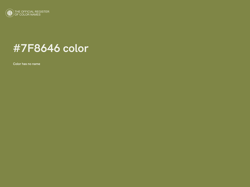 #7F8646 color image