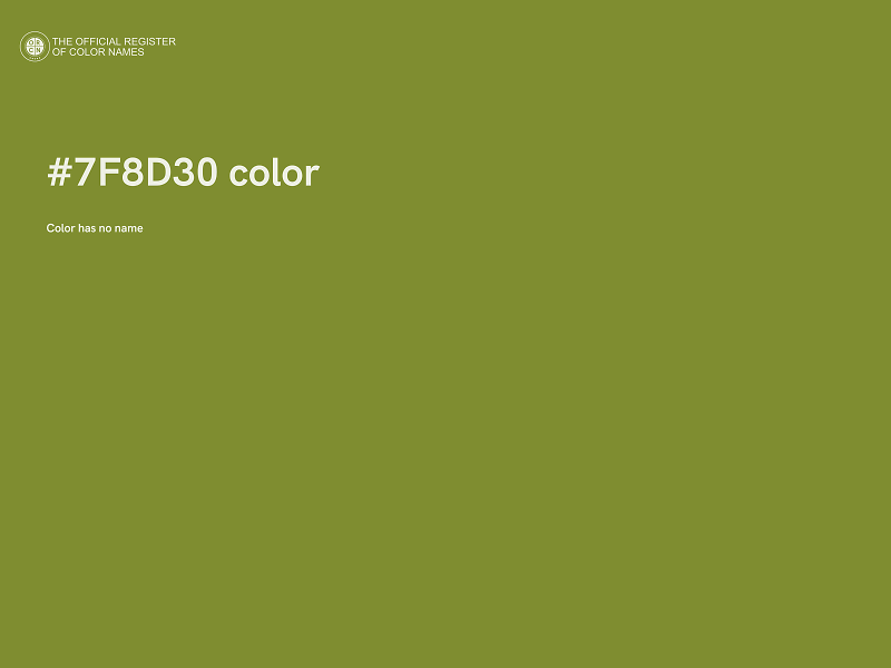 #7F8D30 color image