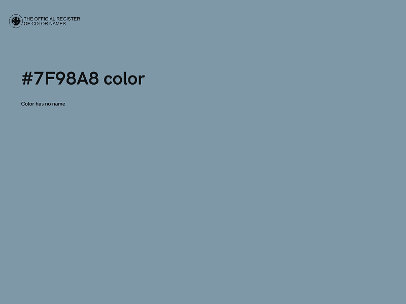 #7F98A8 color image