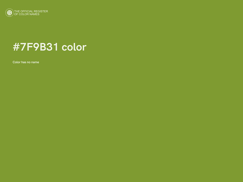 #7F9B31 color image