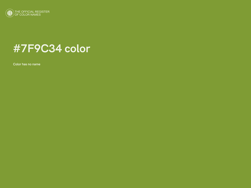 #7F9C34 color image