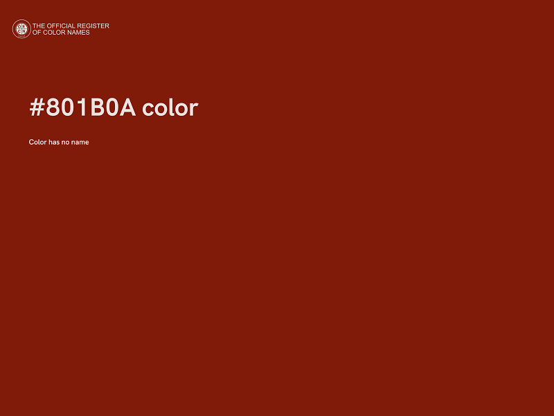 #801B0A color image