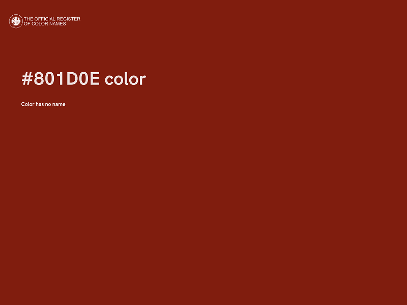 #801D0E color image