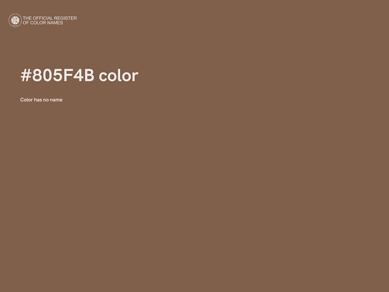 #805F4B color image