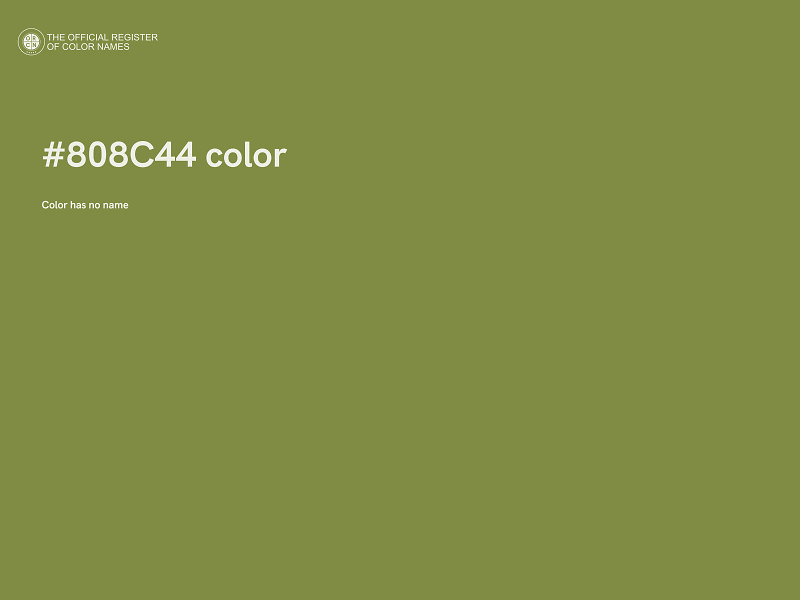 #808C44 color image