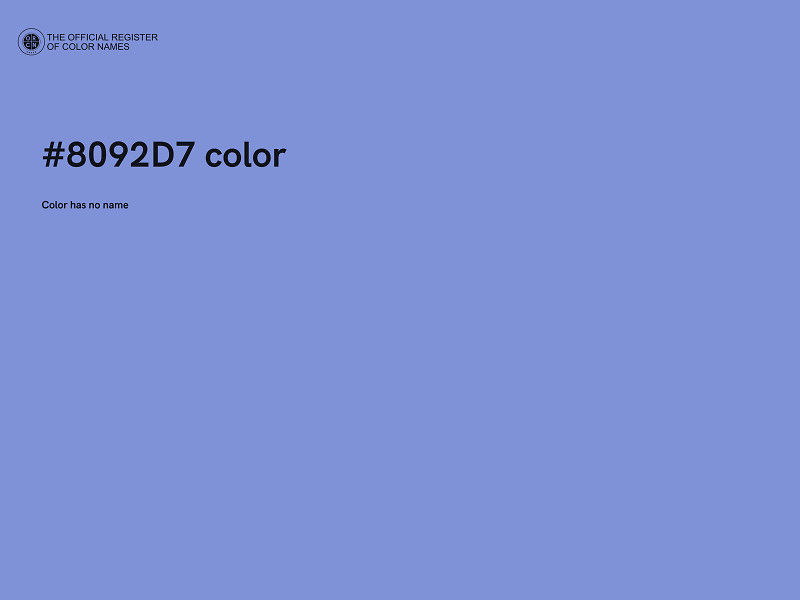 #8092D7 color image