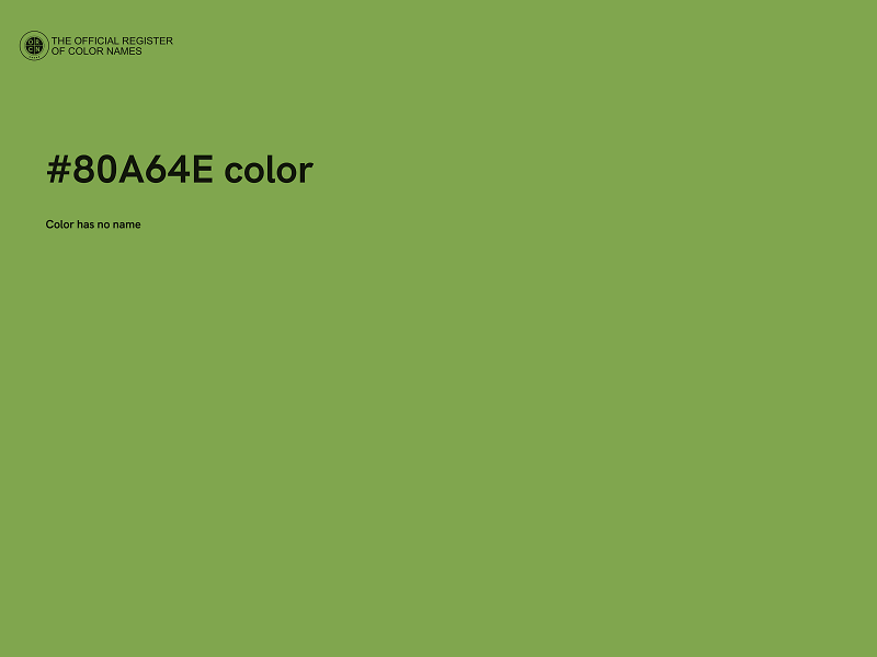 #80A64E color image