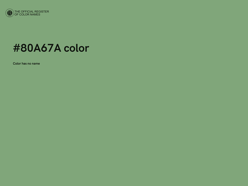 #80A67A color image