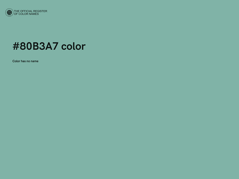 #80B3A7 color image