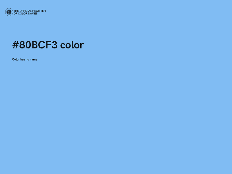 #80BCF3 color image