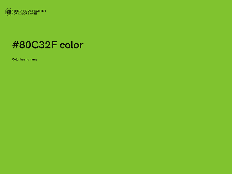 #80C32F color image