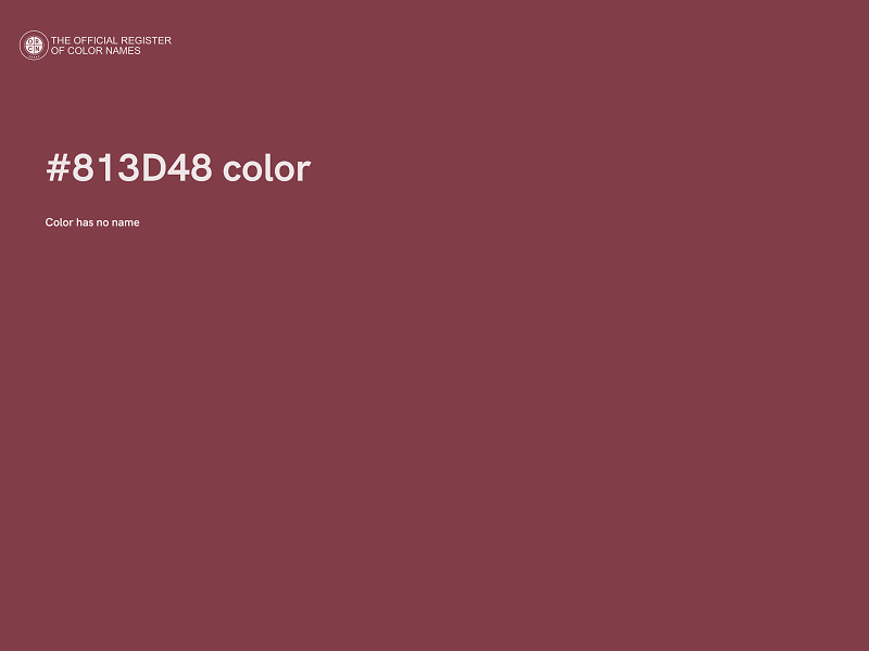 #813D48 color image